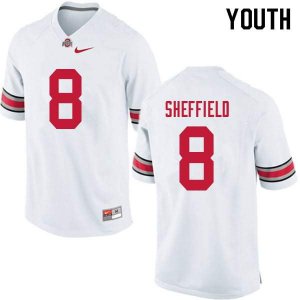 Youth Ohio State Buckeyes #8 Kendall Sheffield White Nike NCAA College Football Jersey December WYE4344EG